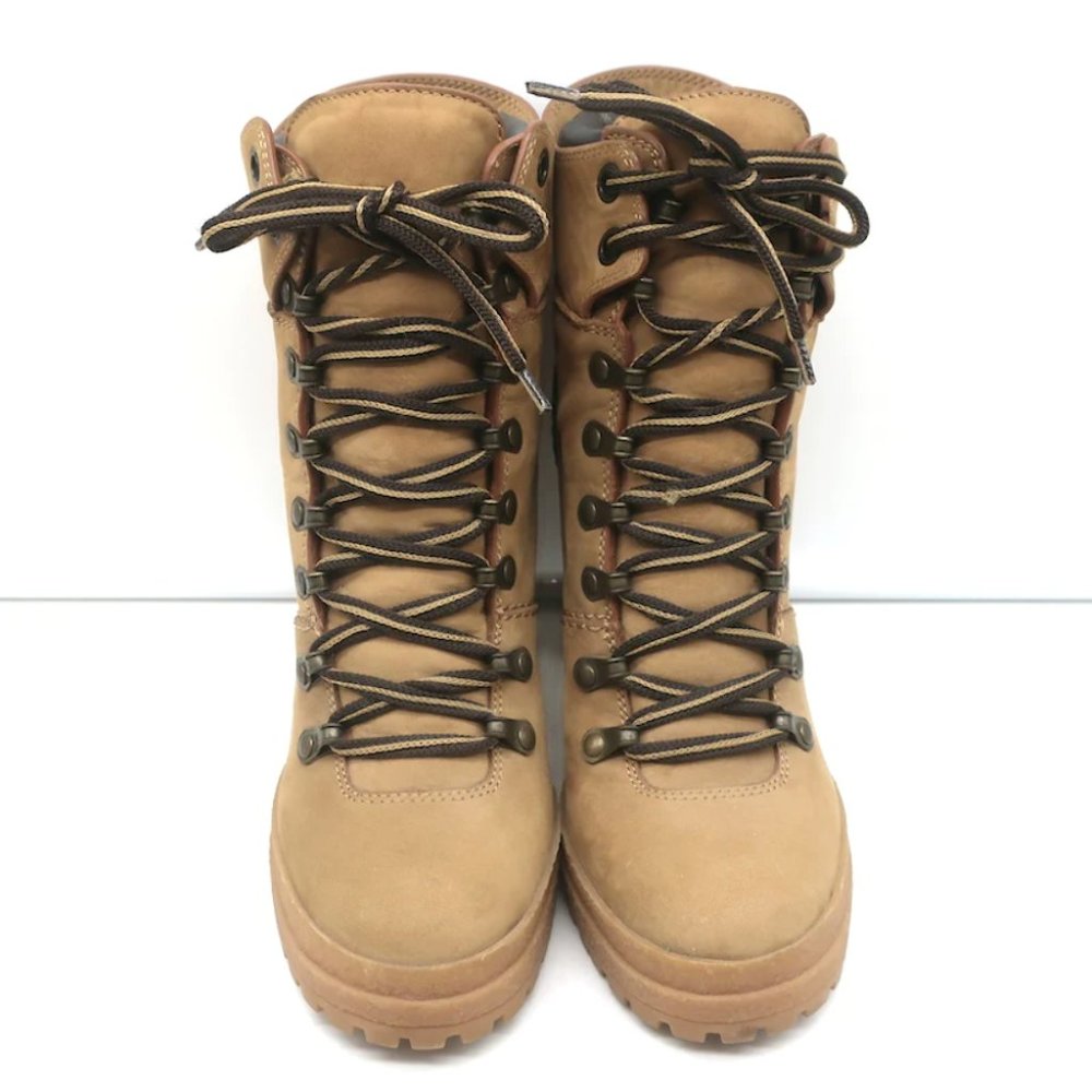 See by Chloe Eileen High Heel Hiking Boots Camel Suede Size 37 - Picture 3 of 11